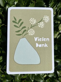 Postkarte Chic Vielen Dank