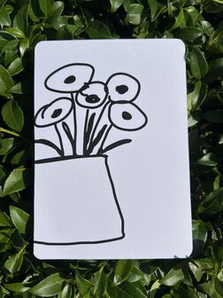 Postkarte Chic Vaasje zw/w