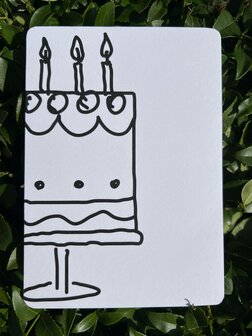 Postkarte Chic Taart zw/w