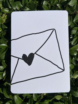 Postkarte Chic Envelop zw/w