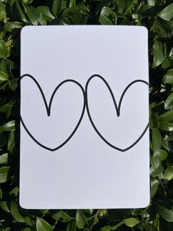 Postkarte Chic Hartjes zw/w