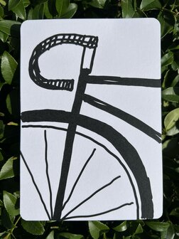 Postkarte Chic Fiets zw/w