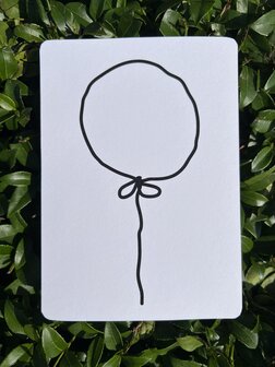 Postkarte Chic Ballon zw/w