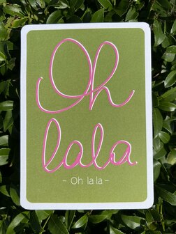 Postkarte Chic Oh lala