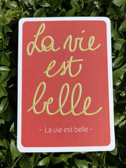 Postkarte Chic La vie est belle