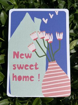 Postkarte Chic Home sweet home