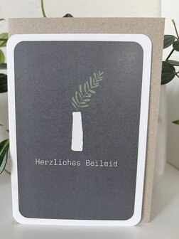 Trauerkarte Intense Herzliches Beileid