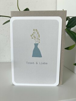 Trauerkarte Intense Trost und Liebe