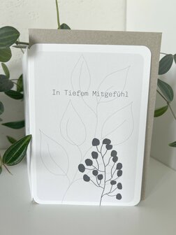 Trauerkarte Intense In Tiefem Mitgef&uuml;hl