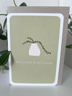 Trauerkarte Intense Herzliche Anteilnahme