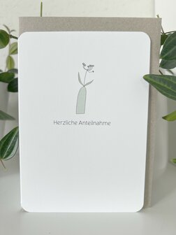 Trauerkarte Horizon Herzliche Anteilnahme