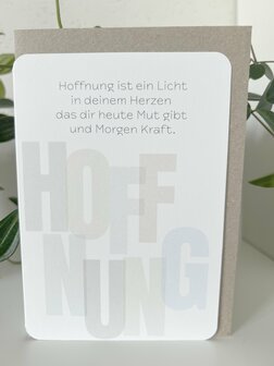 Trauerkarte Sympathy Hoffnung