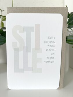 Trauerkarte Sympathy Stille