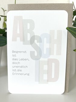 Trauerkarte Sympathy Abschied