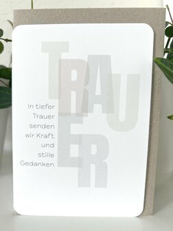 Trauerkarte Sympathy Trauer