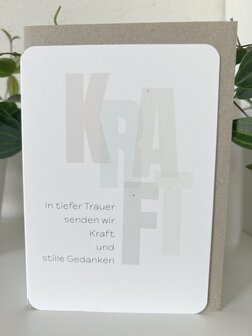 Trauerkarte Sympathy Kraft