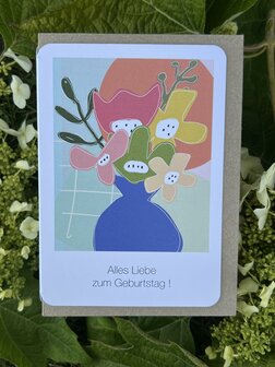 Grusskarte Bonjour Alles Liebe zum Geburtstag