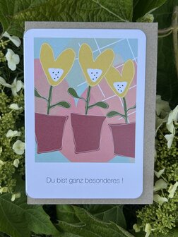 Grusskarte Bonjour Du bist etwas ganz besonderes