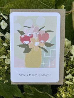 Grusskarte BonjourAlles Gute zum Jubil&auml;um