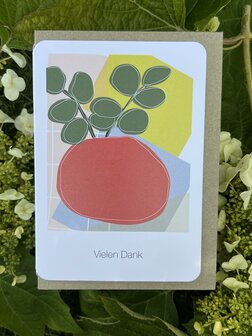 Grusskarte Bonjour Vielen Dank