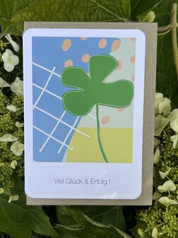 Grusskarte Bonjour Viel Gl&uuml;ck und Erfolg