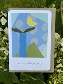 Grusskarte Bonjour Herzlichen Gl&uuml;ckwunsch