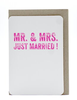 Grusskarte Hip Mr. &amp; Mrs. just married !