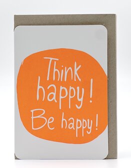 Grusskarte Hip Think happy be happy