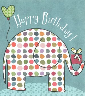 animals olifant Happy Birthday !
