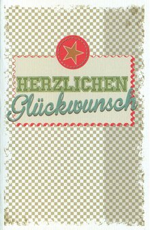 vintage Herzlichen Gl&uuml;ckwnsch