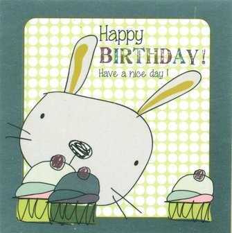 Nanou Mini Karten Happy birthday ! Have a nice day !