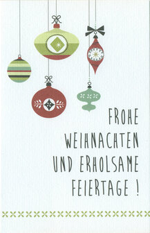 Weihnachtskarten Bo Frohe Weihnachten und erholsame Feiertage !