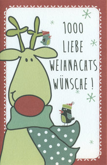 Weihnachtskarten Bo 1000 Liebe Weihnachtsw&uuml;nsche!