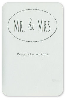 Grusskarte Prestige Mr. &amp; Mrs. Congratulations