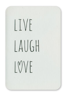 Grusskarte Prestige Live laugh love