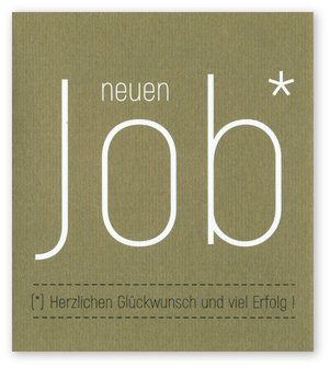 Grusskarte Noir Neuen Job
