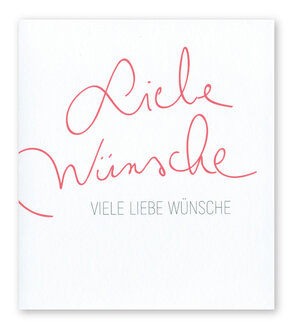 Grusskarte Script Liebe W&uuml;nsche