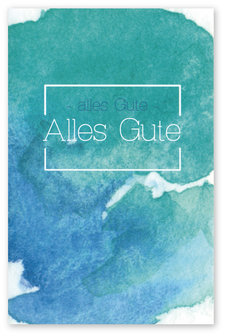 Grusskarte Aquarel Alles Gute