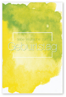 Grusskarte Aquarel Alles Liebe zur Geburt