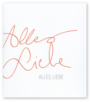 Grusskarte Script Alles Liebe