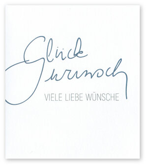 Grusskarte Script Gl&uuml;ckwunsch