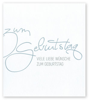 Grusskarte Script zum Geburtstag