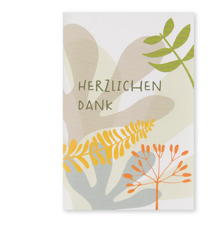 Postkarte Botanic Herzlichen Dank