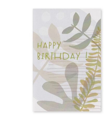 Postkarte Botanic Happy birthday !