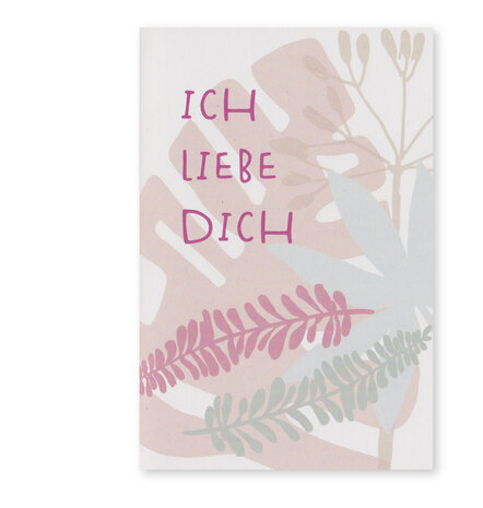 Postkarte Botanic Ich liebe dich