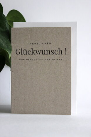 Grusskarte Elegance Herzliche Glückwunsch