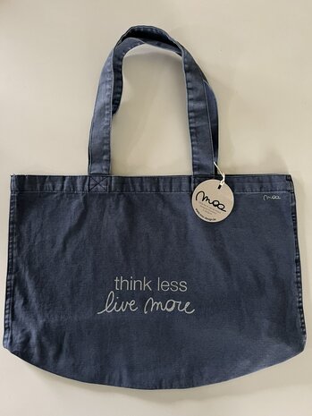 Shoppingtasche vintage Think less, live more