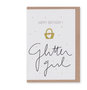 Postkarte-Queen-Happy-Birthday-!-Glitter-Girl